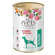 4VETS NATURAL VETERINARY EXCLUSIVE HEPATIC 400g májbetegségben szenvedő kutyáknak