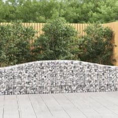 shumee 10 db íves horganyzott vas gabion kosár 400x30x60/80 cm