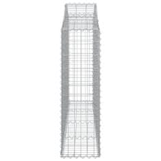 Greatstore 10 db íves horganyzott vas gabion kosár 200x30x100/120 cm