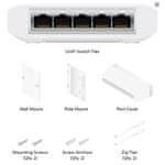 Ubiquiti Networks USW-FLEX UniFi Flex Switch, 5x GLan, PoE-In, 4x PoE-Out