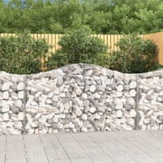 shumee 11 db íves horganyzott vas gabion kosár 200x30x100/120 cm