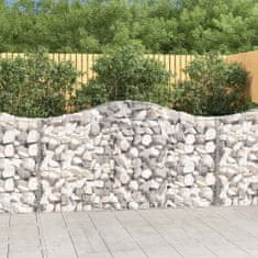 Greatstore 20 db íves horganyzott vas gabion kosár 200x30x100/120 cm