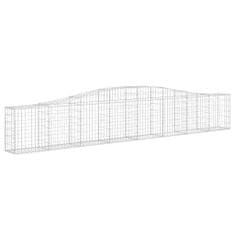 shumee 10 db íves horganyzott vas gabion kosár 400x30x60/80 cm