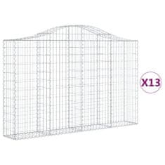 shumee 13 db íves horganyzott vas gabion kosár 200x30x120/140 cm