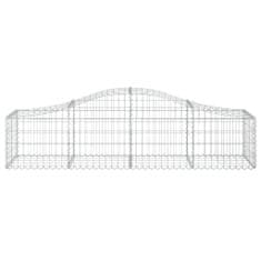 Greatstore íves horganyzott vas gabion kosár 200x50x40/60 cm