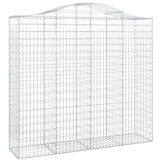 Vidaxl íves horganyzott vas gabion kosár 200x50x180/200 cm 153399