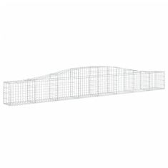 shumee 10 db íves horganyzott vas gabion kosár 400x30x40/60 cm