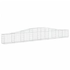 Greatstore 2 db íves horganyzott vas gabion kosár 400x30x40/60 cm