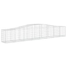 Greatstore 20 db íves horganyzott vas gabion kosár 400x50x60/80 cm