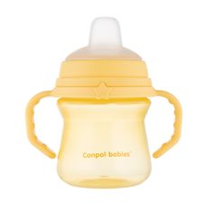 Canpol babies Pohár szilikon szívófejjel FirstCup, 250ml, sárga