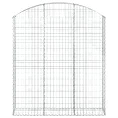 Greatstore íves horganyzott vas gabion kosár 150x30x160/180 cm