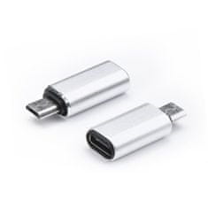 TKG Adapter: TYPE-C - Micro USB ezüst adapter