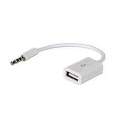 TKG Adapter: USB - Jack (3,5mm) adapter fehér, 15 cm
