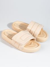 Amiatex Női papucs 93012 + Nőin zokni Gatta Calzino Strech, bézs és barna árnyalat, 37