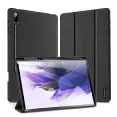 TKG Tablettok Samsung Galaxy Tab S7 FE (SM-T730, SM-T733, SM-T736B) - DUX DUCIS DOMO fekete smart case, ceruza tartóval