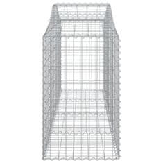 shumee 12 db íves horganyzott vas gabion kosár 200x50x80/100 cm