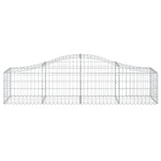 Greatstore 5 db íves horganyzott vas gabion kosár 200x50x40/60 cm