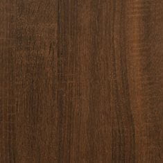 Greatstore 3 szintes barna tölgy színű szerelt fa könyvespolc 40x30x86 cm