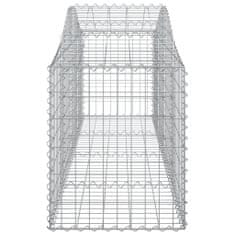 Greatstore 5 db íves horganyzott vas gabion kosár 200x50x60/80 cm