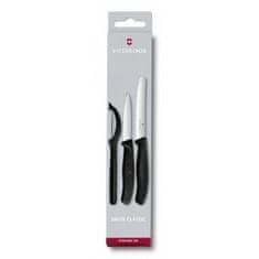 Victorinox 6.7113.31 3 részes készlet - 2x konyhakés, 1x kaparó, fekete