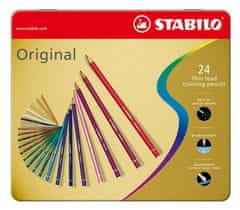Stabilo Original ARTY+ prémium zsírkréták - 24 db-os készlet konzervdobozban (24 különböző szín)