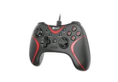 C-Tech Theon gamepad PC/PS3-hoz, 2 programozható makró gomb, 2x analóg, X-bemenet, vibráció, 1.8