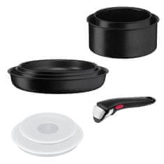 TEFAL 8 darabos főzőedénykészlet Ingenio Black Stone L3998802