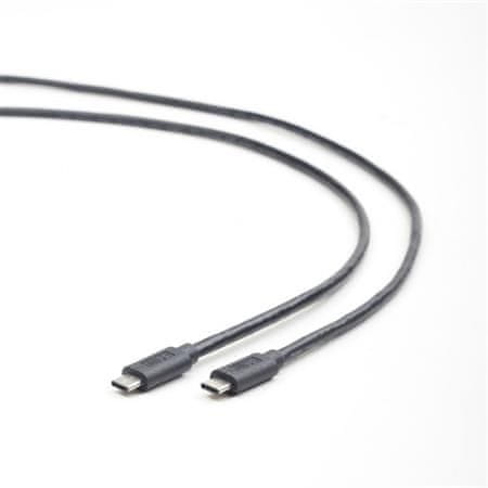 Gembird CABLEXPERT USB 3.1 Type-C Type-C kábel (CM/CM), 1m, adatátvitel, fekete